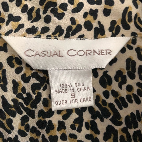 Vintage Leopard Animal Print Silk Button Up - Picture 4 of 7